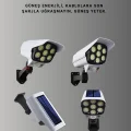 BUĞZ Güneş Enerjili LED Lamba + Güvenlik Kamerası Görünümlü– 5-8 m Hareket Algılamalı, Beyaz Işık