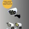 BUĞZ Güneş Enerjili LED Lamba + Güvenlik Kamerası Görünümlü– 5-8 m Hareket Algılamalı, Beyaz Işık