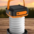 BUĞZ Güneş Enerjili Led Lamba Kamp Lambası Katlanabilir Lamba USB Şarjlı