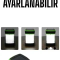 BUĞZ Güneş Enerjili Led Lamba Kamp Lambası Katlanabilir Lamba USB Şarjlı