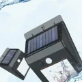 BUĞZ Güneş Enerjili Sensörlü Duvar Lambası Bahçe Lamba Suya Dayanıklı Bahçe Aydınlatma