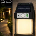 BUĞZ Güneş Enerjili Sensörlü Solar Aplik Dış Mekan Kapı Bahçe Balkon Garaj Duvar Işığı