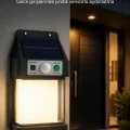 BUĞZ Güneş Enerjili Sensörlü Solar Aplik Dış Mekan Kapı Bahçe Teras Duvar Aydınlatma