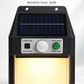 BUĞZ Güneş Enerjili Sensörlü Solar Aplik Duvar Tipi Dış Mekan Bahçe Balkon Işığı