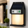BUĞZ Güneş Enerjili Sensörlü Solar Aplik Duvar Tipi Dış Mekan Hareket Algılamalı Işık
