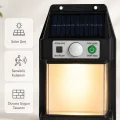 BUĞZ Güneş Enerjili Sensörlü Solar Aplik Duvar Tipi Dış Mekan Hareket Algılamalı Işık