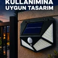 BUĞZ Güneş Enerjisi ile Şarj Olan Hareket Sensörlü 3 Modlu LED Dış Mekan Duvar Aydınlatması