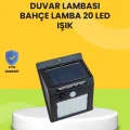 BUĞZ Güneş Paneli ile Şarj Olan 20 LED Dış Mekan Hareket Sensörlü Lamba