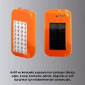  Güneş Paneli ile Şarj Olan 32 LED’li Powerbank Cihazı