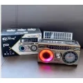 BUĞZ Güneş panelli nostaljik radyo FM USB MP3 çalar Bluetooth hoparlör kahverengi 2 yıl garantili