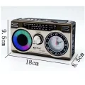 BUĞZ Güneş panelli nostaljik radyo FM USB MP3 çalar Bluetooth hoparlör kahverengi 2 yıl garantili