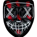 BUĞZ Hallowen Parti Maskesi Neon Led Işıklı Maske 3 Modlu Cadılar Bayramı Maskesi