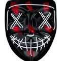  Hallowen Parti Maskesi Neon Led Işıklı Maske 3 Modlu Cadılar Bayramı Maskesi