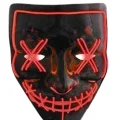 BUĞZ Hallowen Parti Maskesi Neon Led Işıklı Maske 3 Modlu Cadılar Bayramı Maskesi