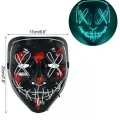 BUĞZ Hallowen Parti Maskesi Neon Led Işıklı Maske 3 Modlu Cadılar Bayramı Maskesi - Lisinya