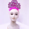 BUĞZ Happy Birthday Neon Pembe Renk Doğum Günü Tacı 24x15 cm