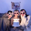  Happy Birthday Yazılı Pembe Fuşya Renk Parti Gözlüğü 12x7 cm
