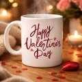 BUĞZ Happy Valentine’s Day Baskılı Porselen Kupa Model 2 – Sevgililer Günü Özel Tasarım
