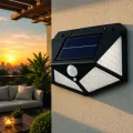 BUĞZ Hareket Sensörlü Güneş Enerjili Duvar Lambası Dış Mekan İçin Güçlü LED Aydınlatma