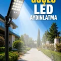 BUĞZ Hareket Sensörlü Solar LED Aydınlatma 3 Modlu Uzaktan Kumandalı Bahçe Lambası