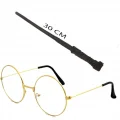 BUĞZ Harry Potter Asası 30 cm ve Metal Harry Potter Gözlüğü
