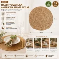 BUĞZ Hasır 31cm Yuvarlak Supla - Amerikan Servis Altı Bx40