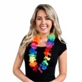 BUĞZ Hawaii Çiçekli Boyun Kolyesi - Renkli Tropikal Parti Leisi