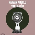  Hayvan Figürlü Mini El Fanı – USB Şarjlı Sessiz Vantilatör