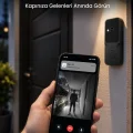 BUĞZ HD Kameralı Akıllı Kapı Zili | Çift Yönlü Sesli Wi-Fi Görüntülü Kapı Zili