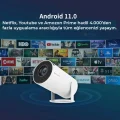 BUĞZ HD LCD projeksiyon cihazı 1024x768 çözünürlük 10000:1 kontrast HDR USB HDMI beyaz