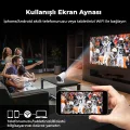 BUĞZ HD LCD projeksiyon cihazı 1024x768 çözünürlük 10000:1 kontrast HDR USB HDMI beyaz