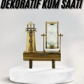 BUĞZ Hediyelik Kum Saati Retro Dekoratif Deniz Feneri Kum Saati
