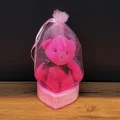 BUĞZ Hediyelik Pembe Tül Kese Ve Ayıcık