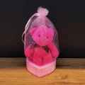 BUĞZ Hediyelik Pembe Tül Kese Ve Ayıcık