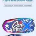 BUĞZ Helmet Graffiti Motor Kask Kulaklık Rgb Modlu Su Geçirmez 6.0 Bluetooth Intercom Yenı Model