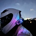 BUĞZ Helmet Graffiti Motor Kask Kulaklık Rgb Modlu Su Geçirmez 6.0 Bluetooth Intercom Yenı Model
