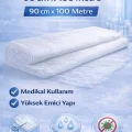 BUĞZ Hidrofil Gazlı Bez 90 cm x 100 Metre Medikal Emici Steril Olmayan Gazlı Bez Rulo