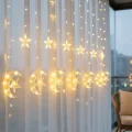 BUĞZ Hilal Yıldız LED Perde Işık Balkon Pencere ve Oda Dekorasyonu