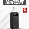  Hızlı Şarj 4 Çıkışlı Powerbank 60.000 Mah Taşınabilir Dijital Göstergeli
