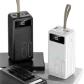  Hızlı Şarj 4 Çıkışlı Powerbank 60.000 Mah Taşınabilir Dijital Göstergeli