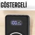 BUĞZ Hızlı Şarj Dijital Göstergeli Powerbankli Çoklu Şarj Özelliği