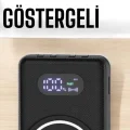 BUĞZ Hızlı Şarj Dijital Göstergeli Powerbankli Çoklu Şarj Özelliği - BUĞZ