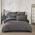 BUĞZ Hobby Çift Kişilik Poplin Premium Nakışlı Nevresim Spring Gri