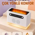 BUĞZ Hoparlörlü Simüle Alev Işıklı Çok Fonksiyonlu Gece Lambası