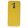 BUĞZ Huawei Mate 20 Lite Kılıf Nano İçi Kadife Silikon - Sarı
