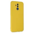 BUĞZ Huawei Mate 20 Lite Kılıf Nano İçi Kadife Silikon - Sarı
