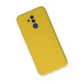 BUĞZ Huawei Mate 20 Lite Kılıf Nano İçi Kadife Silikon - Sarı