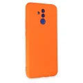 BUĞZ Huawei Mate 20 Lite Kılıf Nano İçi Kadife Silikon - Turuncu