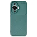 BUĞZ Huawei Nova 12s Kılıf Auto Focus Karbon Kapak - Koyu Yeşil