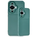 BUĞZ Huawei Nova 12s Kılıf Auto Focus Karbon Kapak - Koyu Yeşil